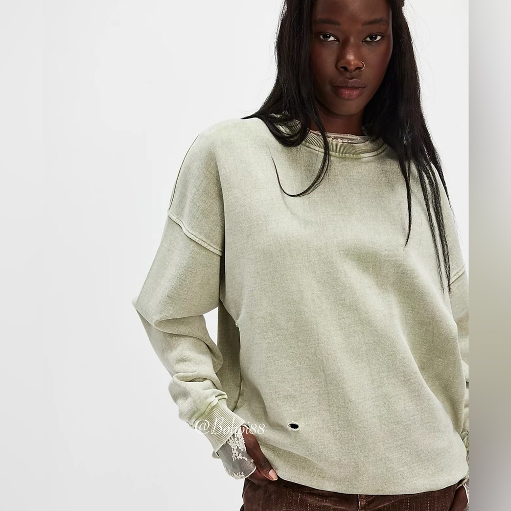 NEW Free People Falling Forward Snow Washed
Destroyed Crew